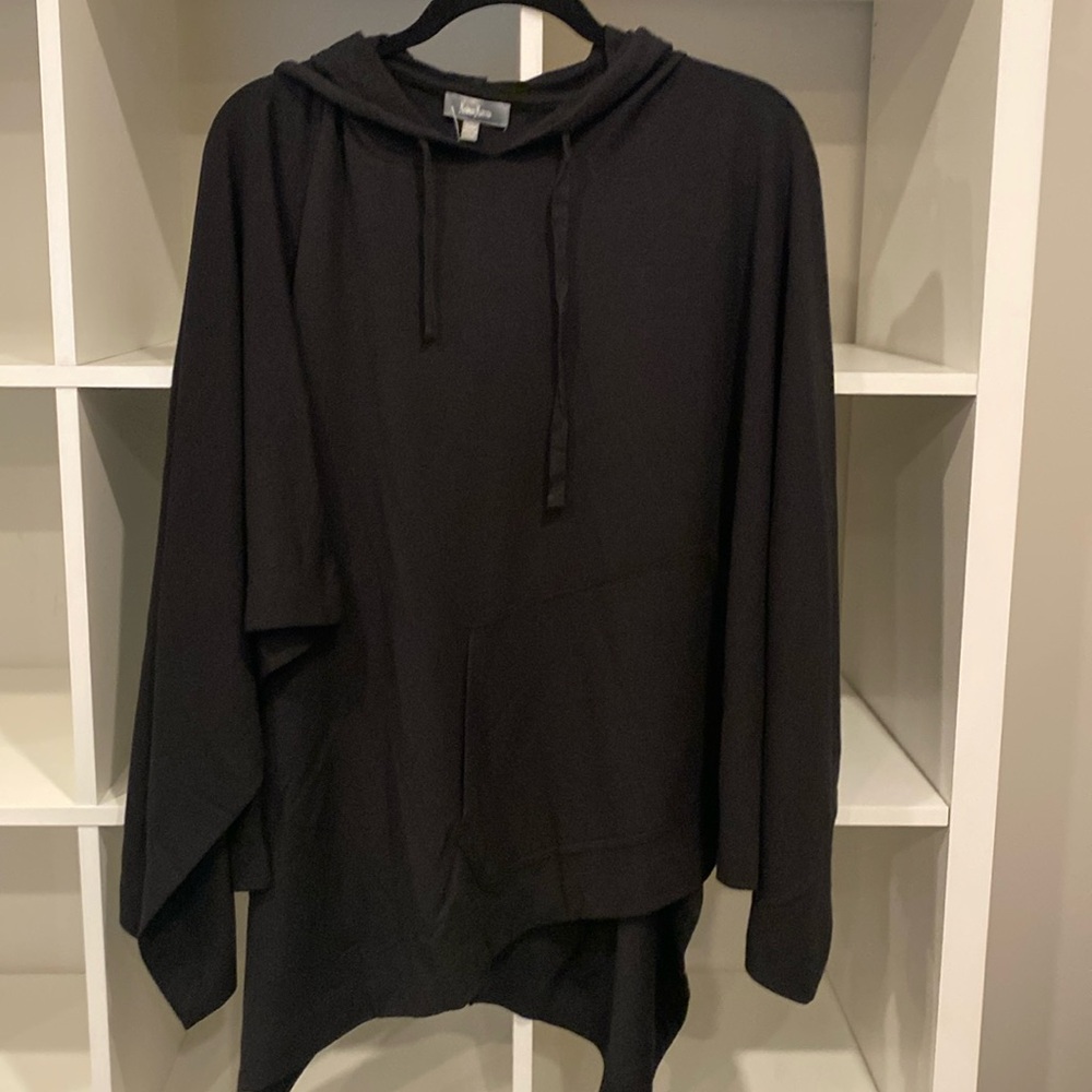 NWT: Neiman Marcus synthetic hooded poncho, size S/M